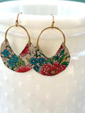 Pastel Floral Basket Earrings