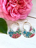 Pastel Floral Basket Earrings