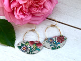 Pastel Floral Fan Earrings