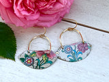 Pastel Floral Fan Earrings