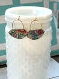 Pastel Floral Fan Earrings