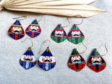 Nutcracker Earrings - Black Hair Red Suit