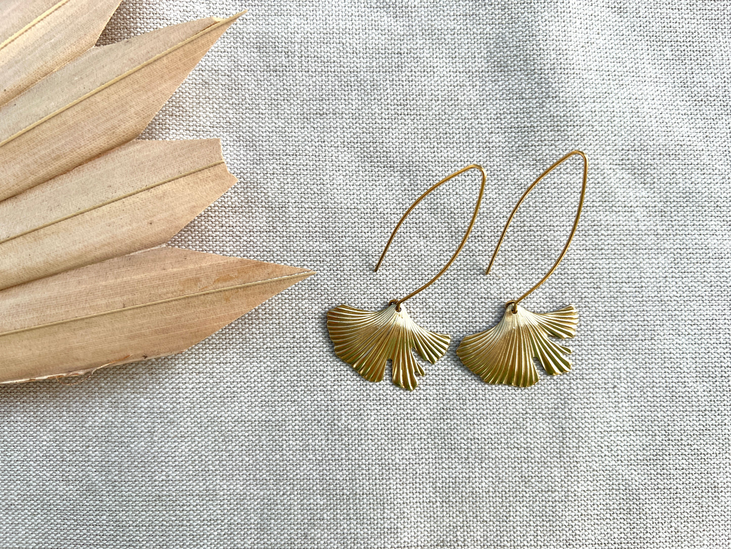 Ginkgo Drop Earrings