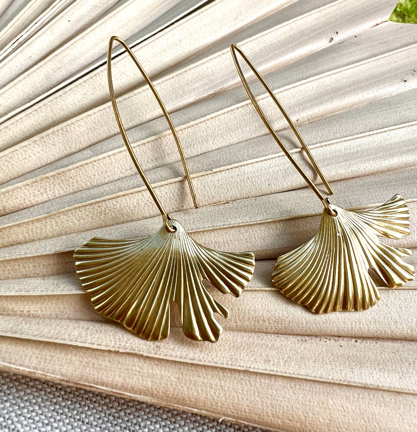 Ginkgo Drop Earrings