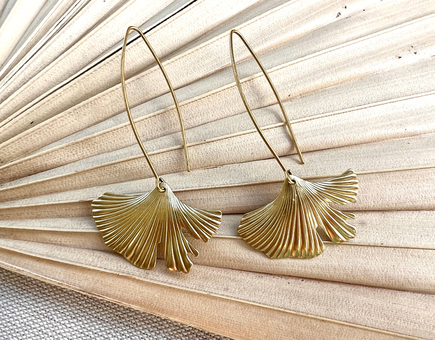 Ginkgo Drop Earrings