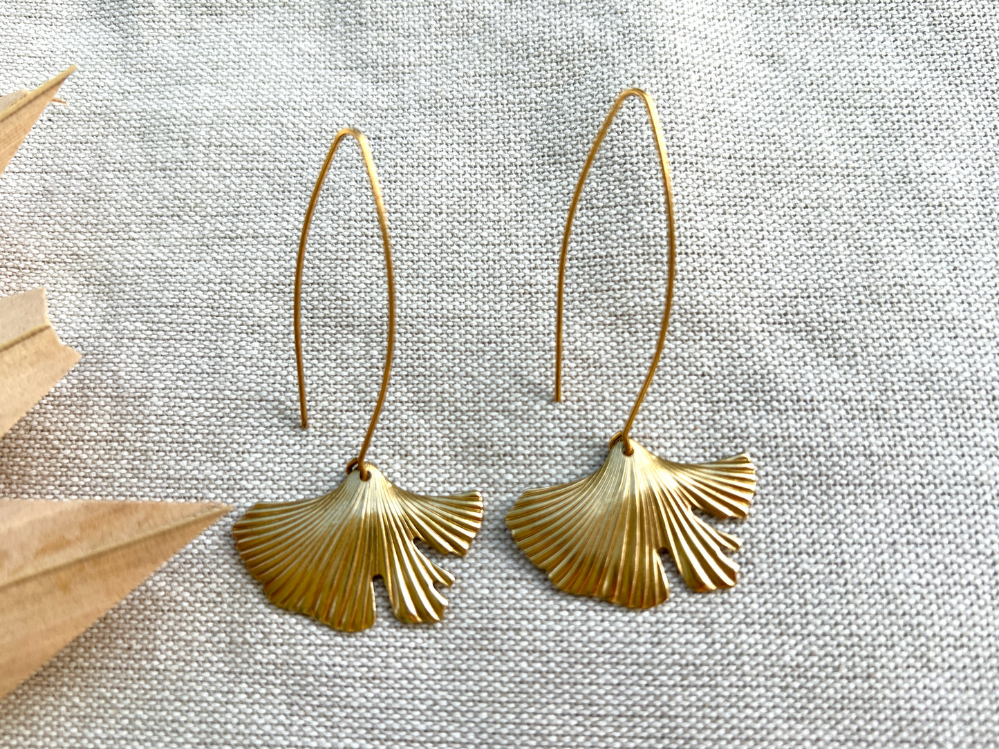 Ginkgo Drop Earrings