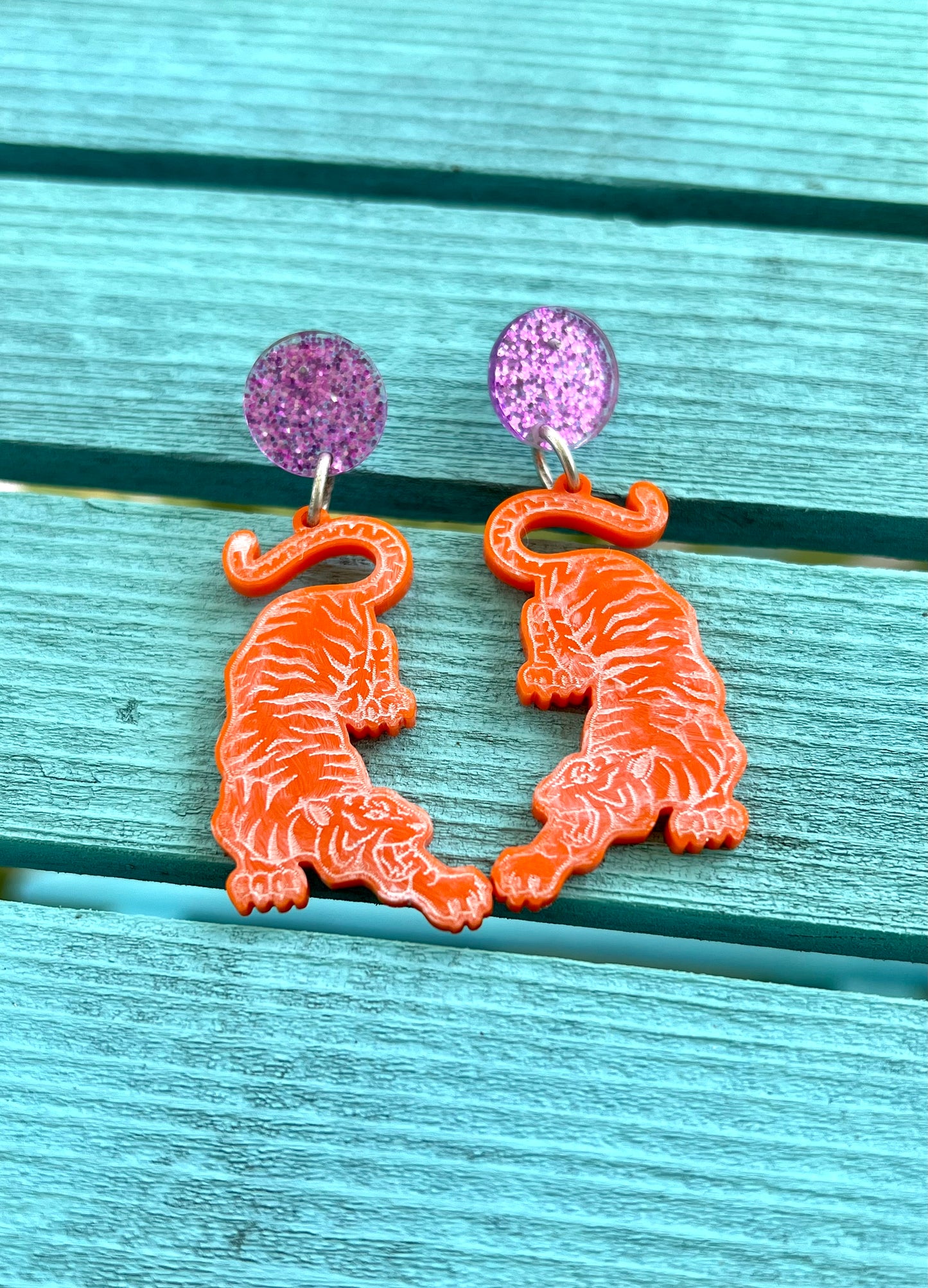 Fearless South Carolina Tiger Acrylic Earrings