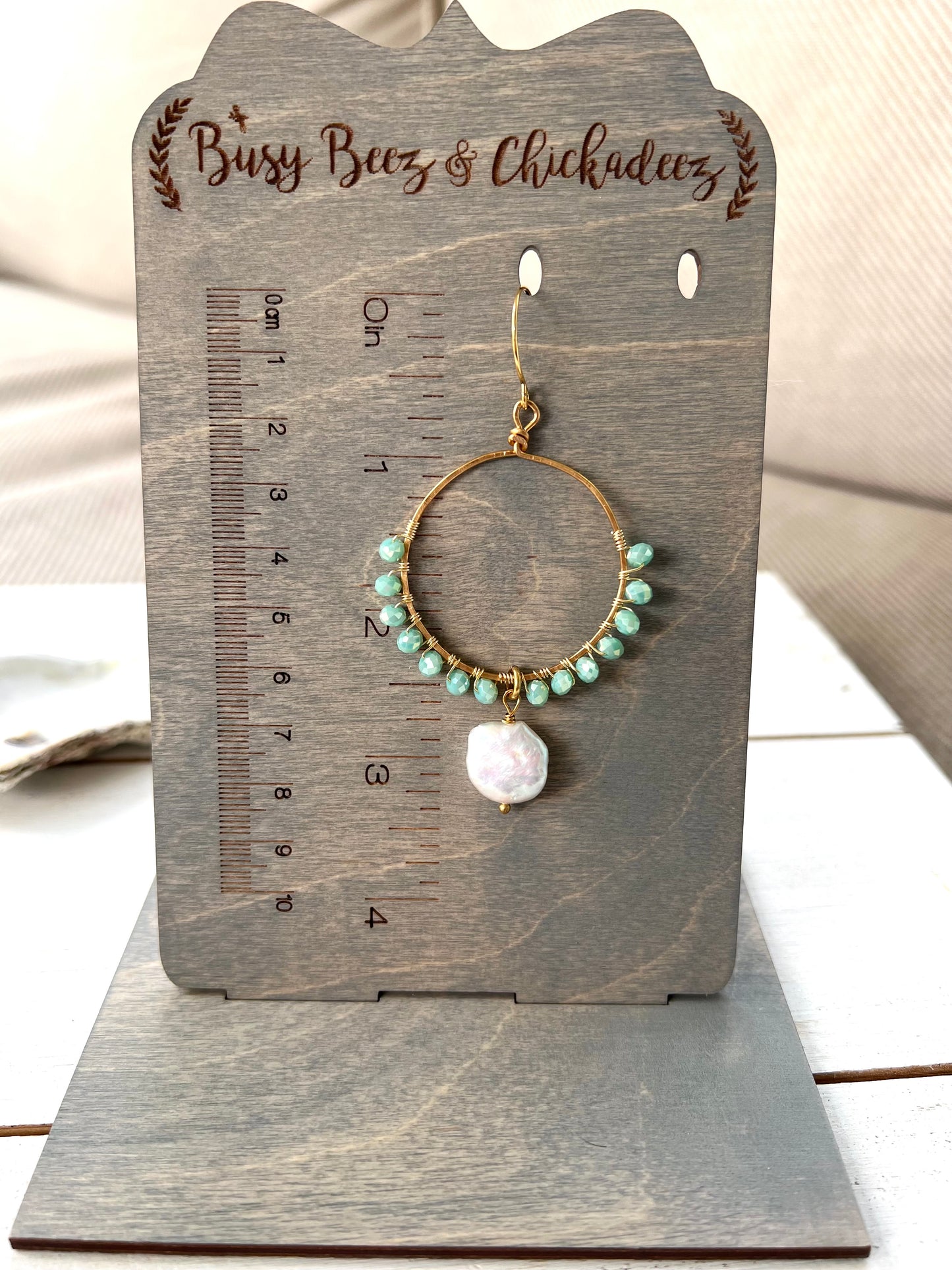 Artisan Hand Wired Fresh Water Pearl Hoops