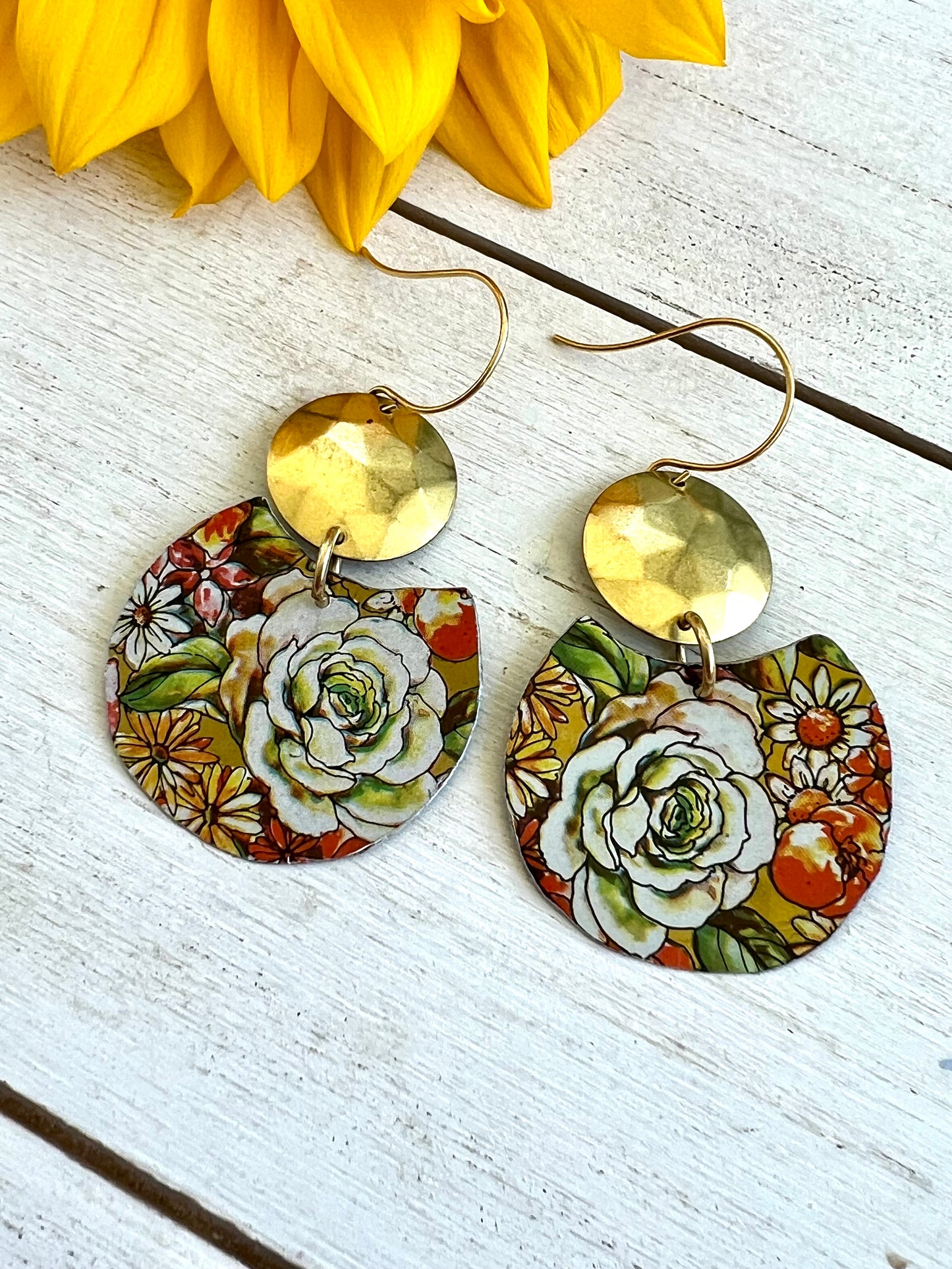 August Blooms Collection - Round Earrings