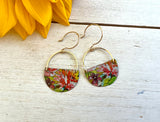 August Blooms Collection - Half Circle Earrings