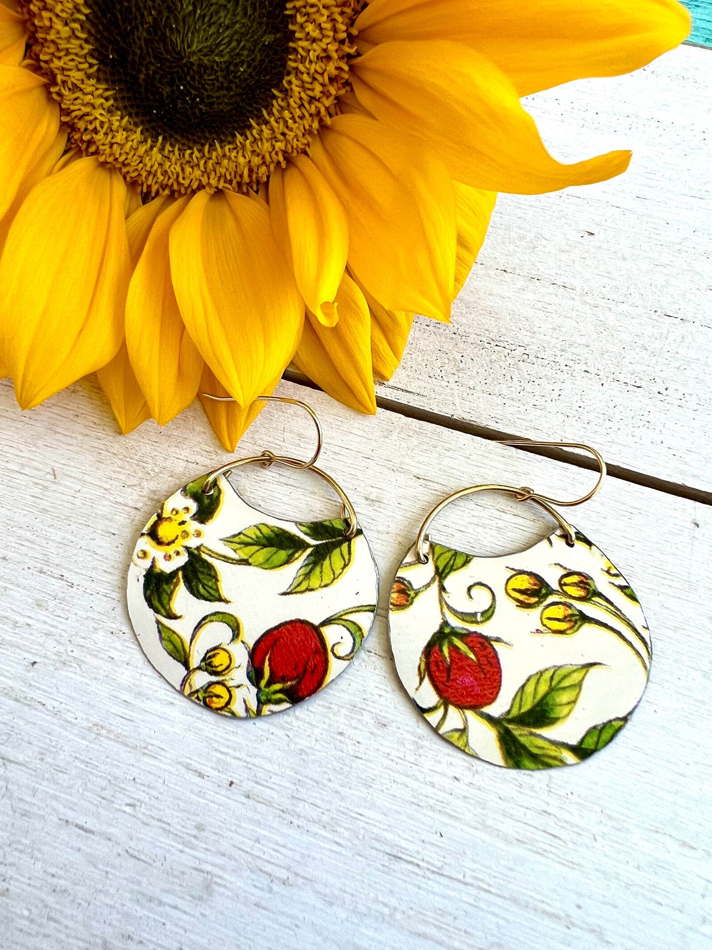 Strawberry Fields Collection - Round Cutout Earrings