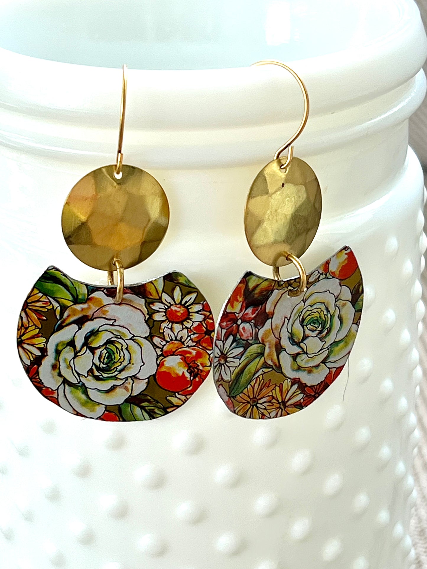 August Blooms Collection - Round Earrings