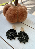 Jack O' Lantern Web Acrylic Earrings