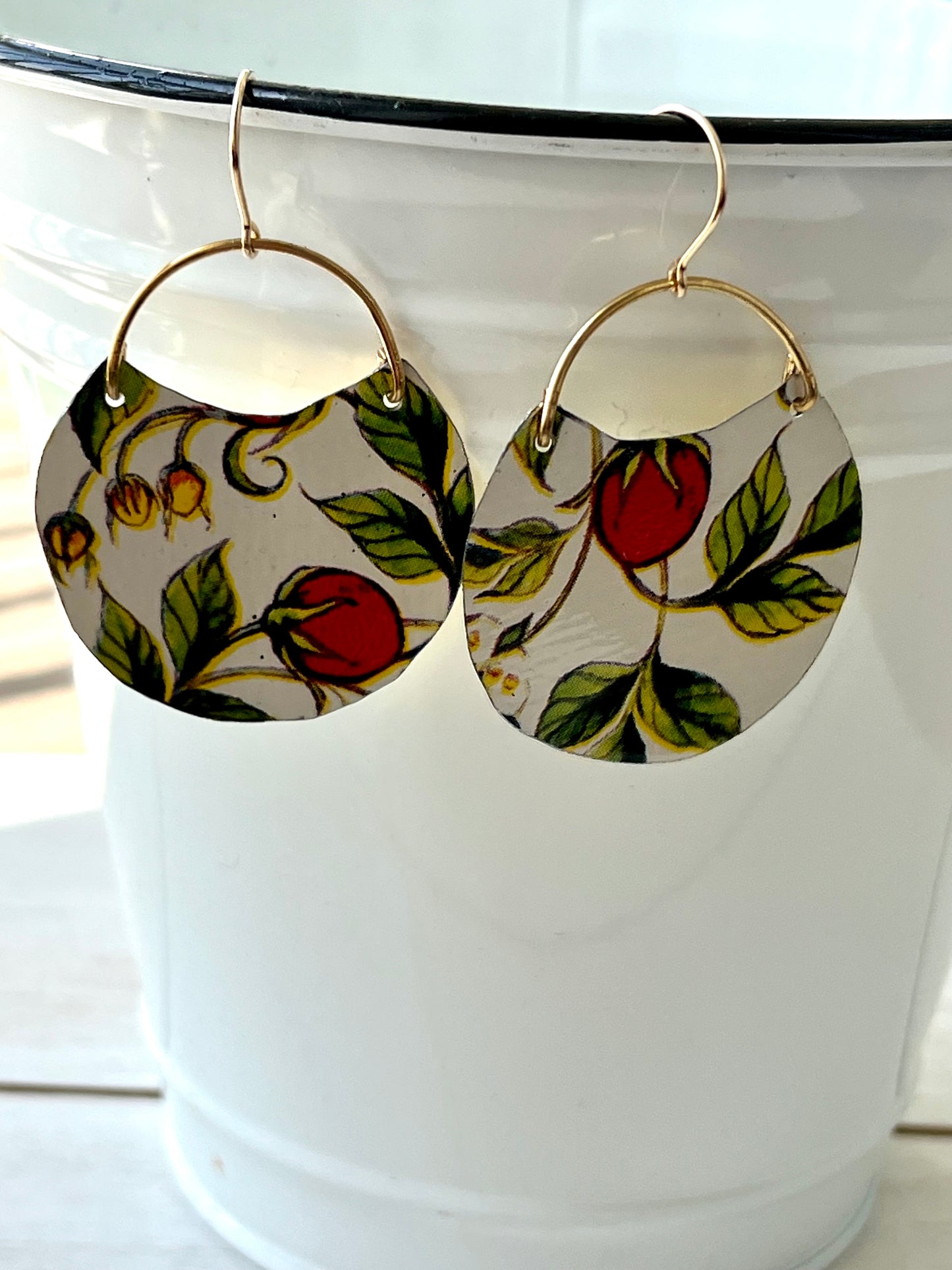 Strawberry Fields Collection - Round Cutout Earrings