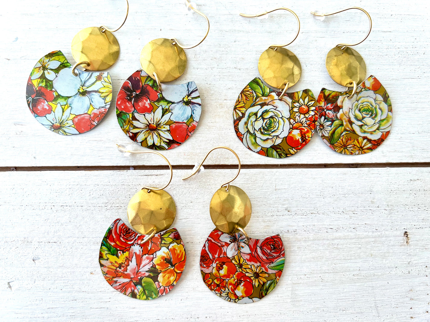 August Blooms Collection - Round Earrings