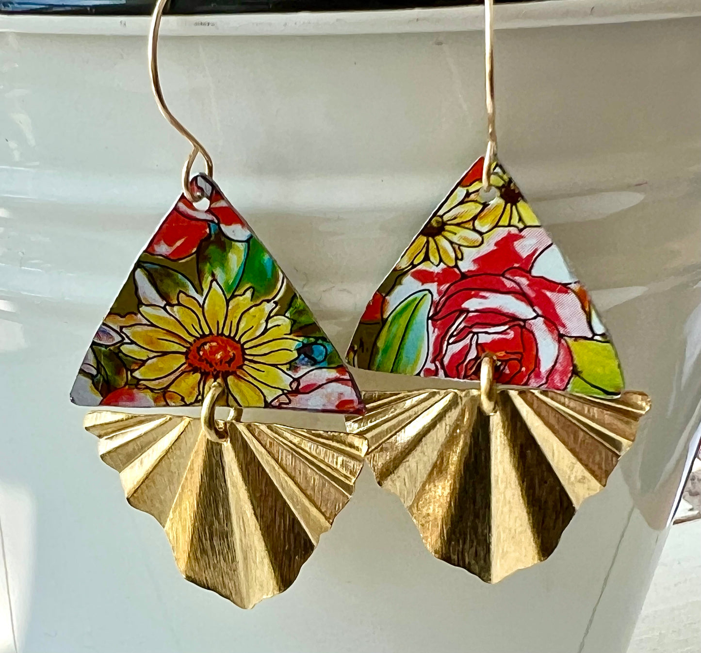 August Blooms Collection - Rhombus Earrings