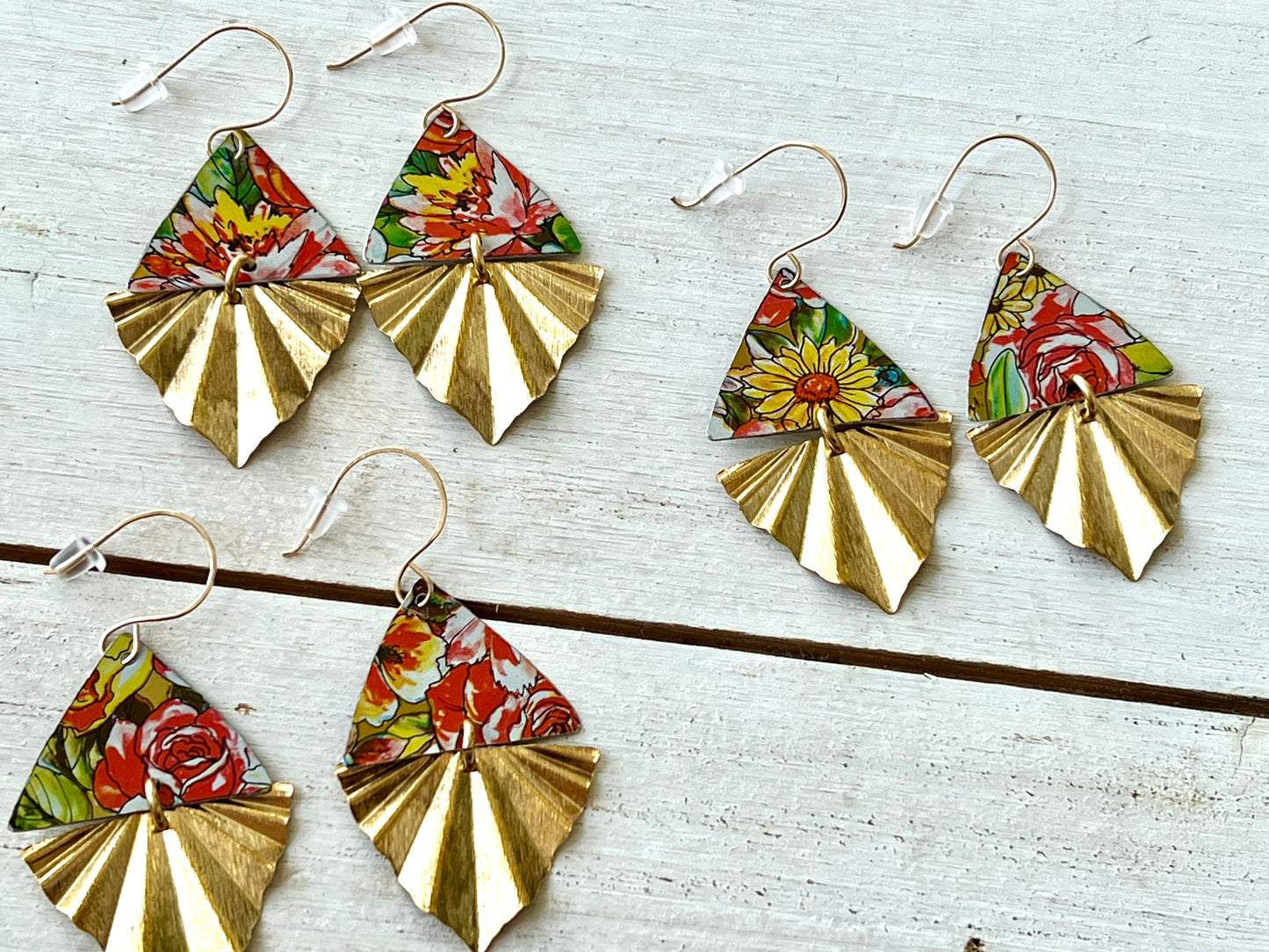 August Blooms Collection - Rhombus Earrings