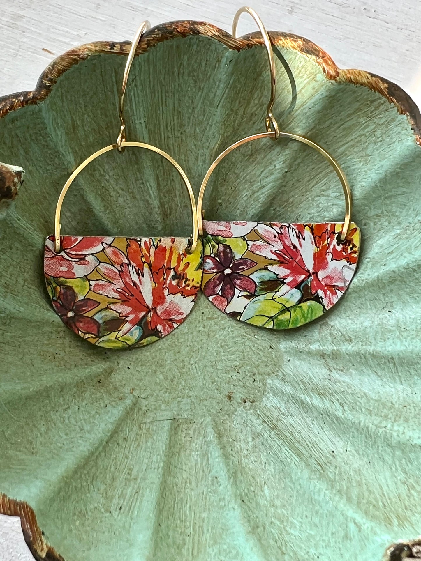 August Blooms Collection - Half Circle Earrings