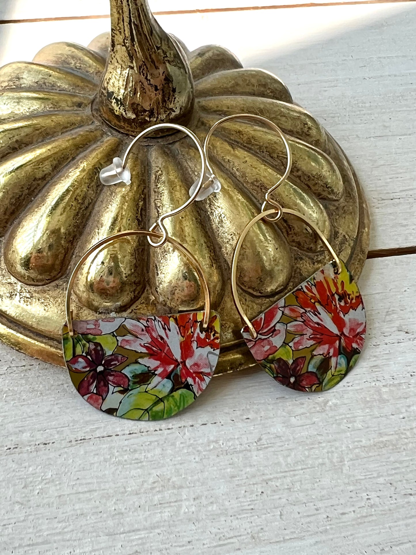 August Blooms Collection - Half Circle Earrings