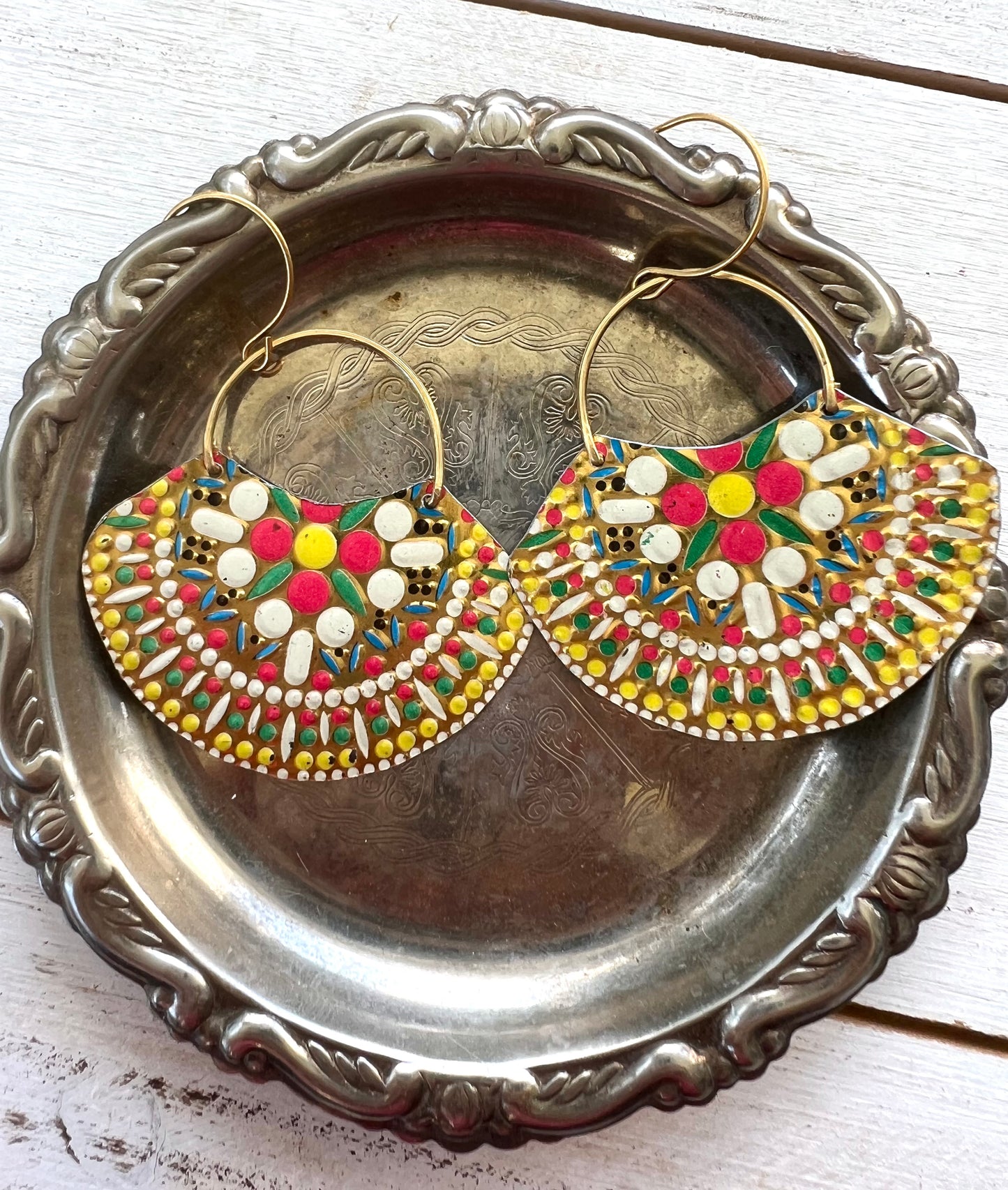 Fiesta Collection - Large Fan Earrings