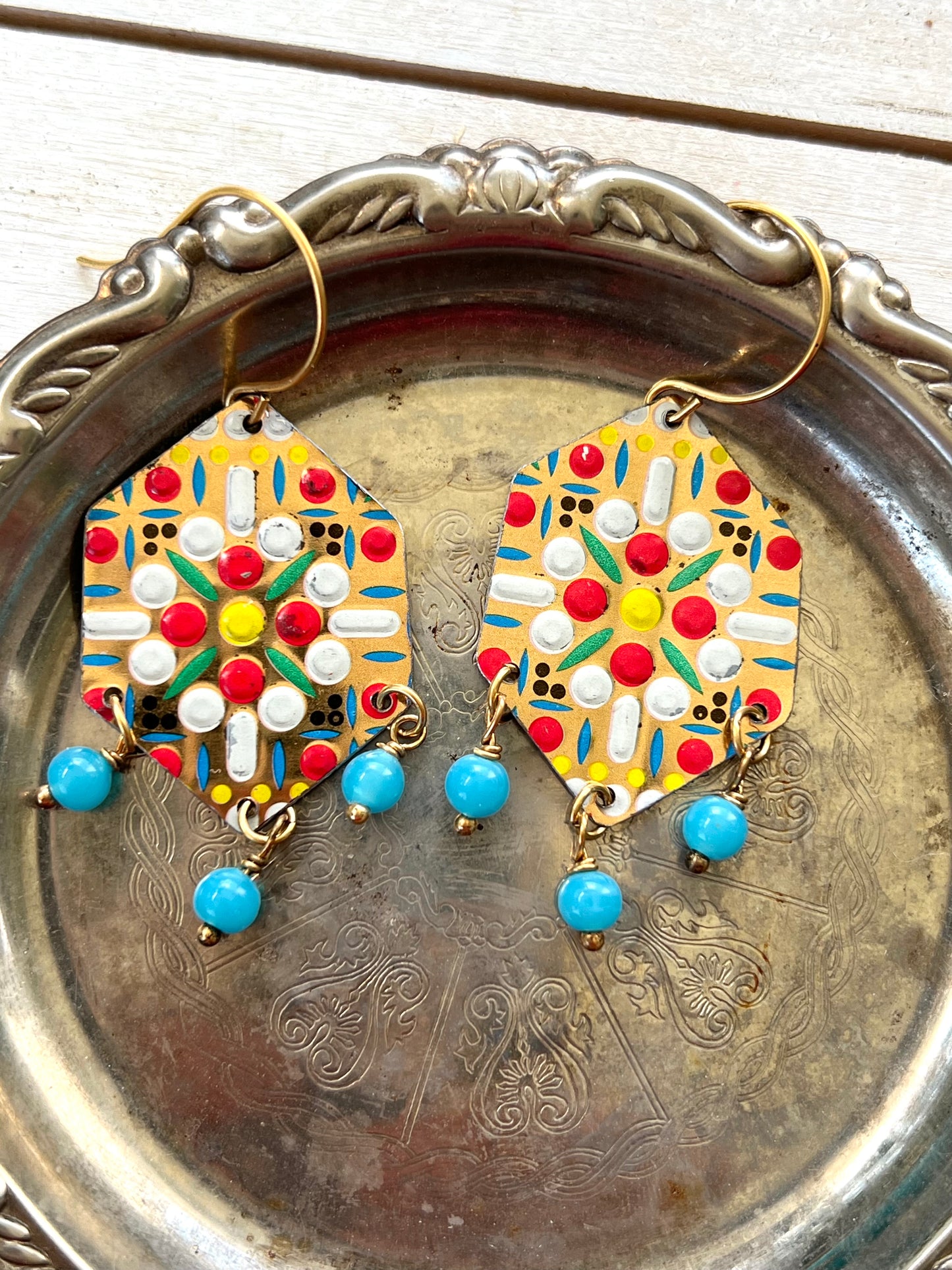 Fiesta Collection Hexagon Dangle Earrings