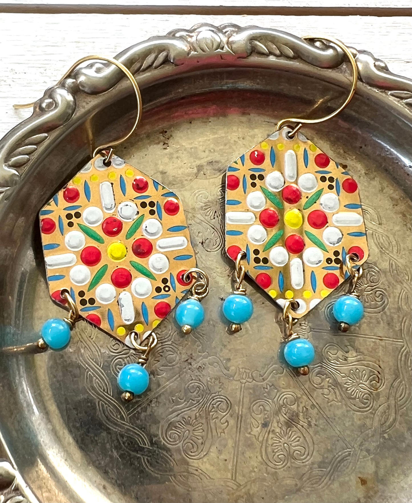 Fiesta Collection Hexagon Dangle Earrings