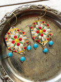 Fiesta Collection Hexagon Dangle Earrings