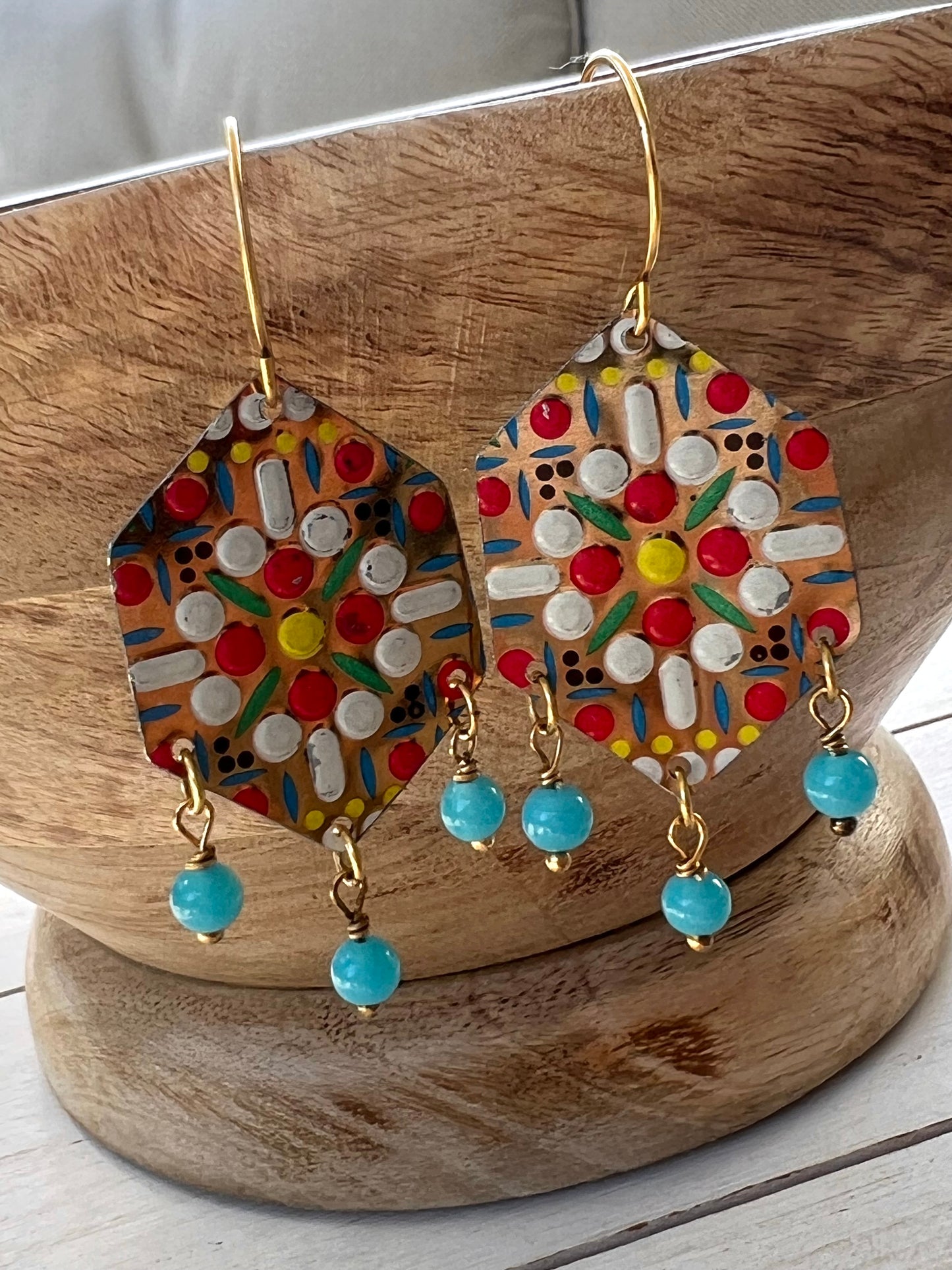 Fiesta Collection Hexagon Dangle Earrings