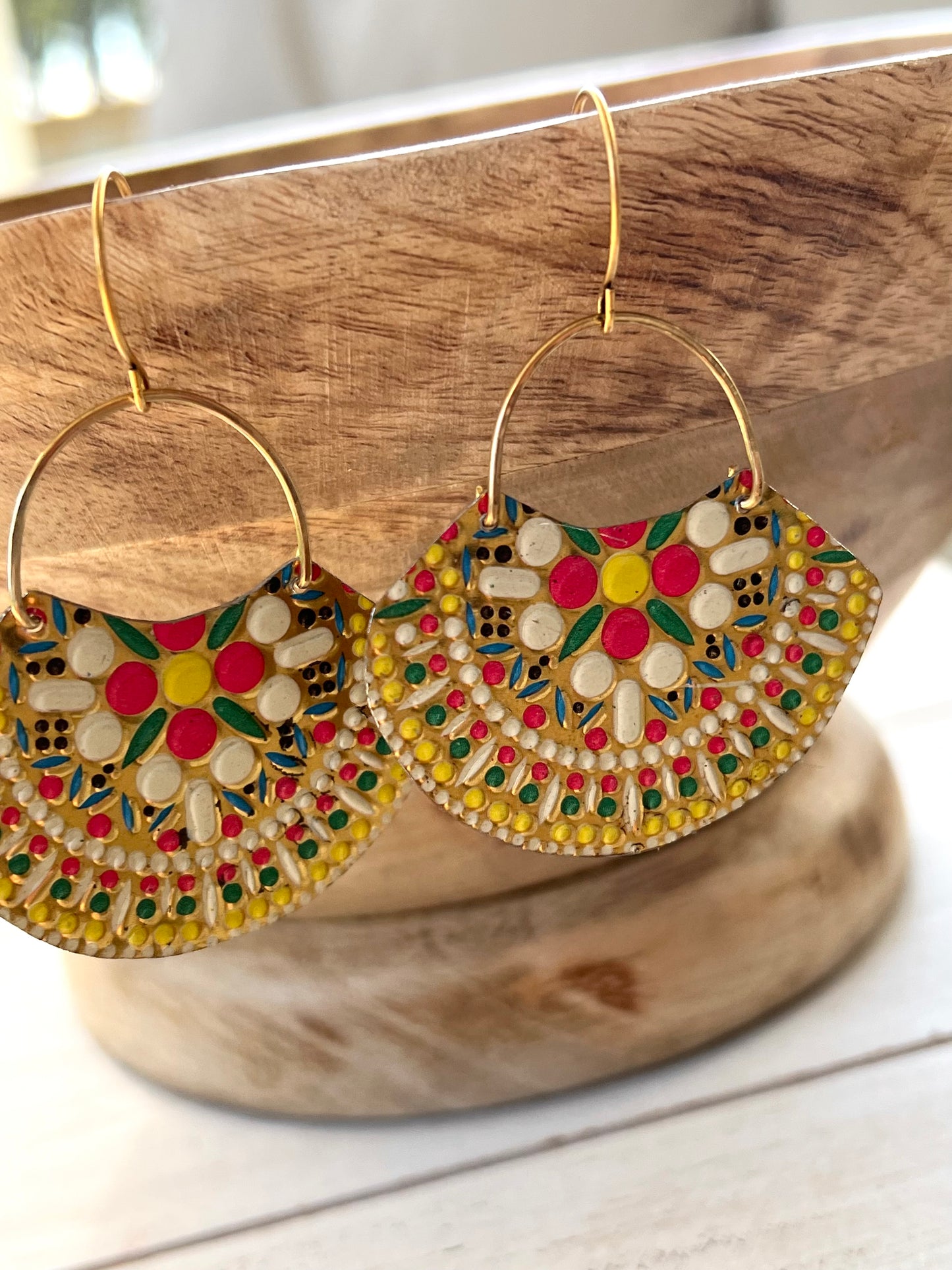 Fiesta Collection - Large Fan Earrings