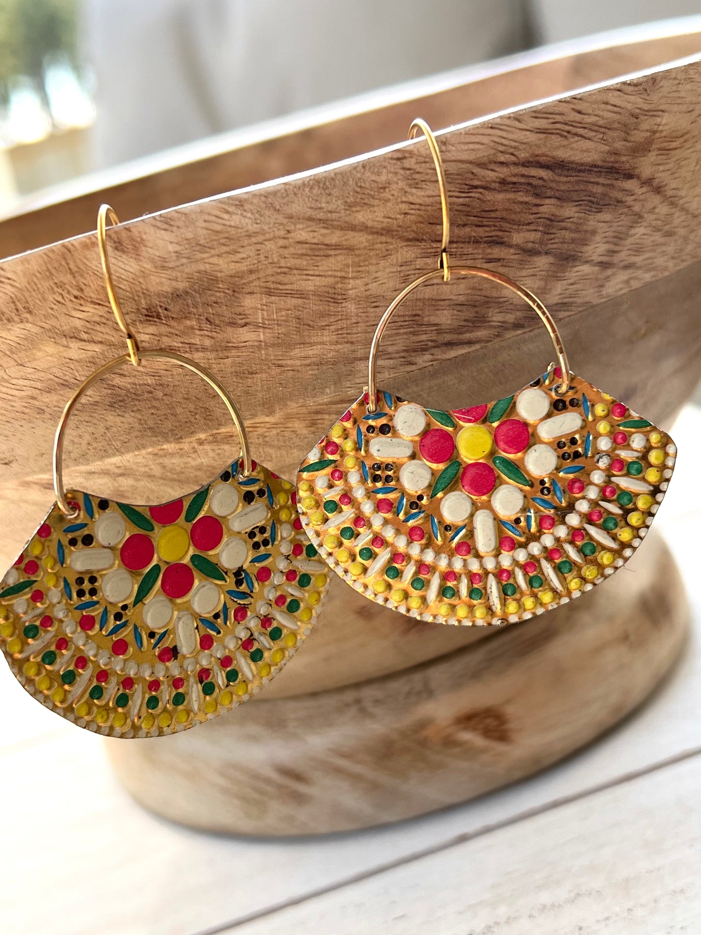 Fiesta Collection - Large Fan Earrings