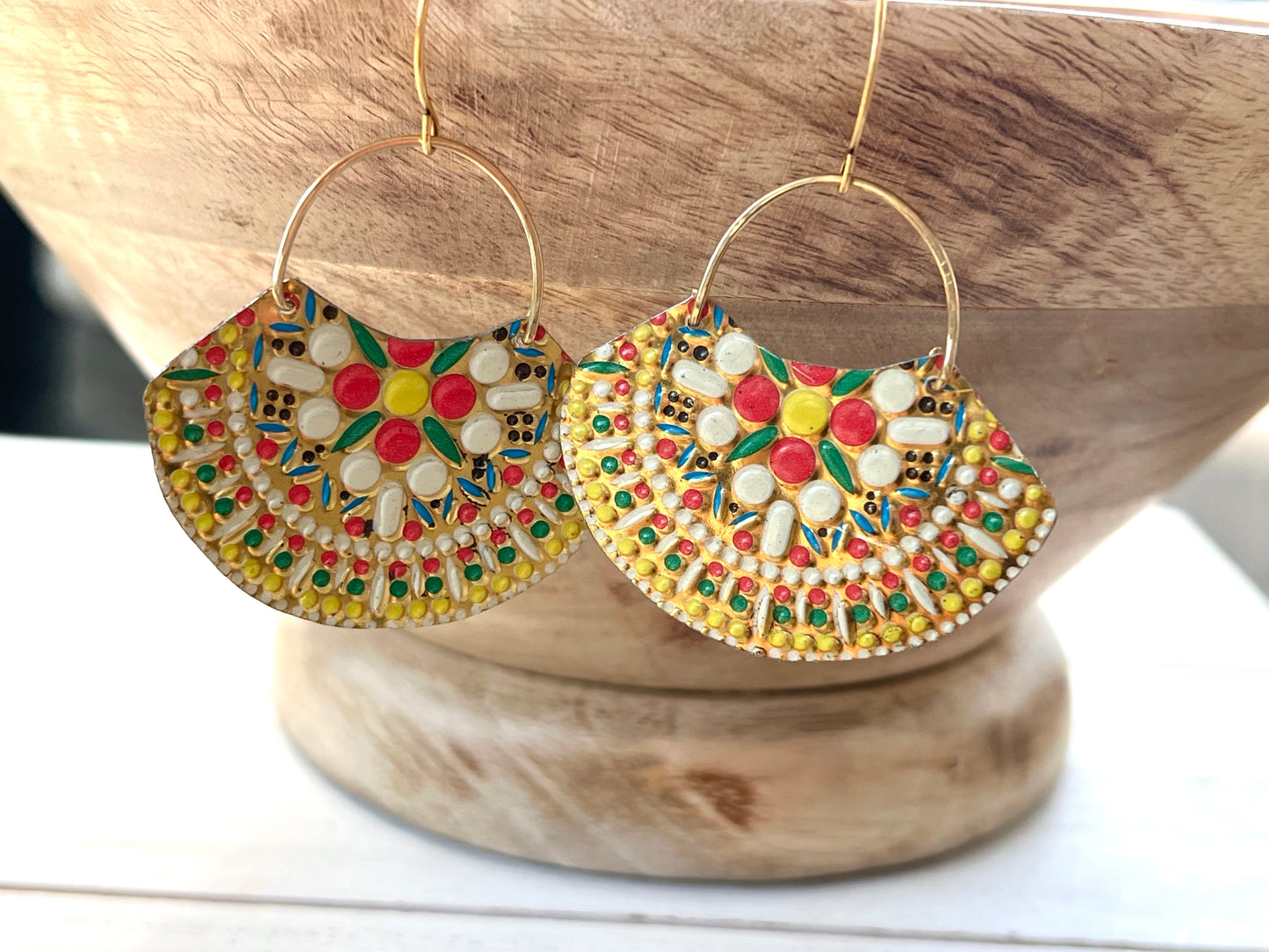 Fiesta Collection - Large Fan Earrings