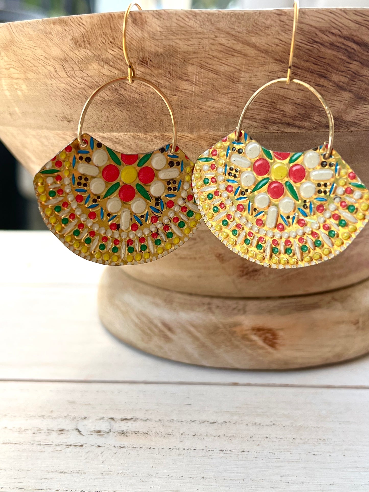 Fiesta Collection - Large Fan Earrings