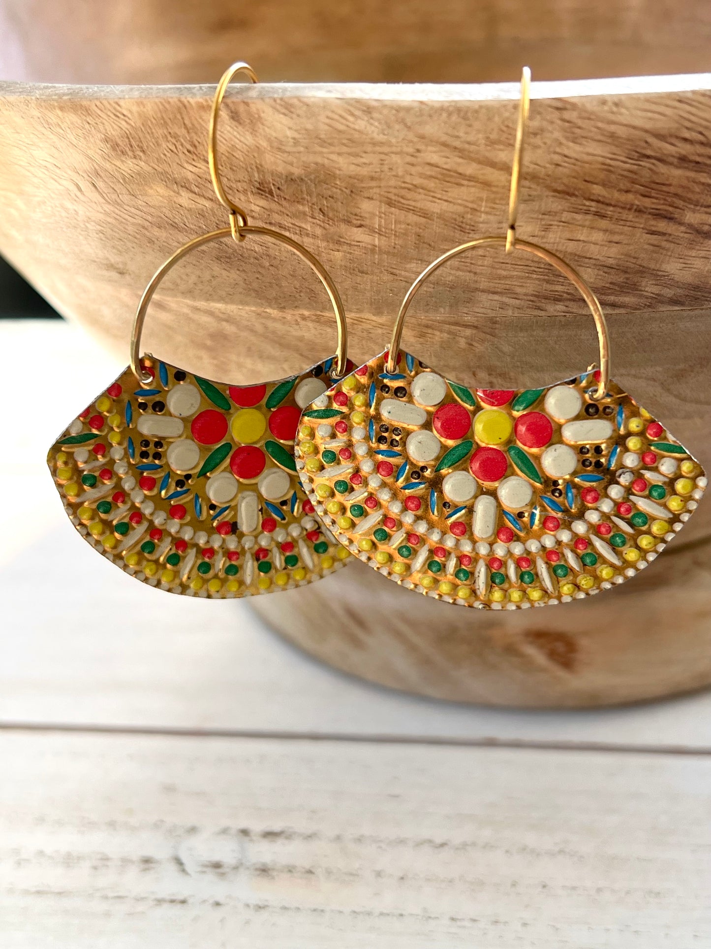 Fiesta Collection - Large Fan Earrings