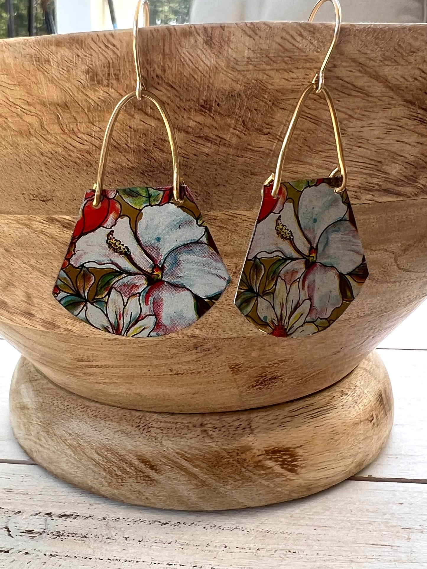 August Blooms Collection - Round Trapezoid Earrings