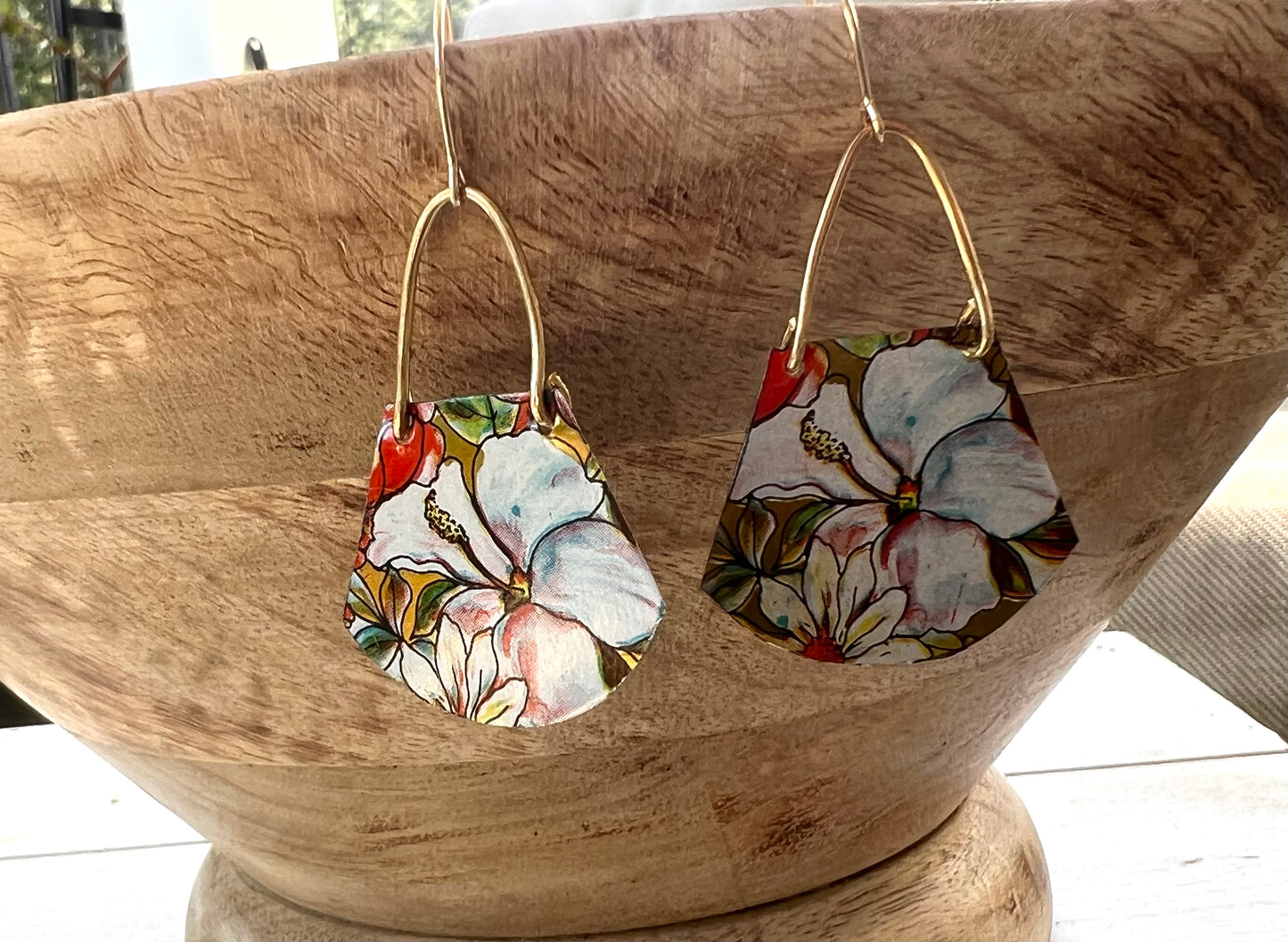 August Blooms Collection - Round Trapezoid Earrings