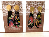 Bird and Blooms Dangle Earrings