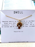 Dwell Rhinestone Cross Necklace