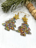 Sparkly Christmas Tree Earrings