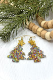 Sparkly Christmas Tree Earrings