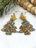 Sparkly Christmas Tree Earrings