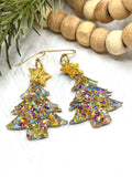 Sparkly Christmas Tree Earrings