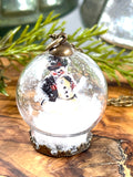 Snowman with Jacket Snow Globe Necklace