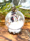 Snowman with Jacket Snow Globe Necklace