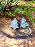 Glitter Tree Stud Earrings