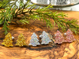 Glitter Tree Stud Earrings