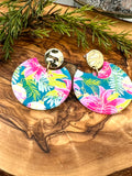 Vintage Christmas Print Earrings