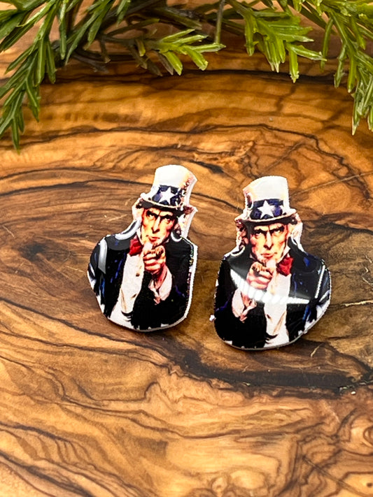 Uncle Sam Stud Earrings