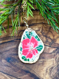 Mini South Carolina Christmas Botanical Oyster Necklace