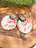 Cardinal Wood Earrings