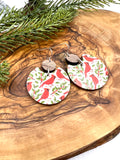 Cardinal Wood Earrings